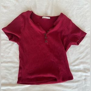 Red Cotton Baby Tee